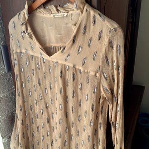 Soft Surroundings - Lovely Sheer top w/silver